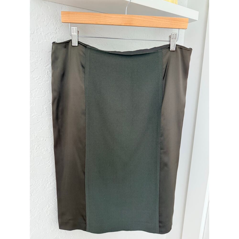 Beymen Olive Green Wool Pencil Skirt | EU 42 / US 10